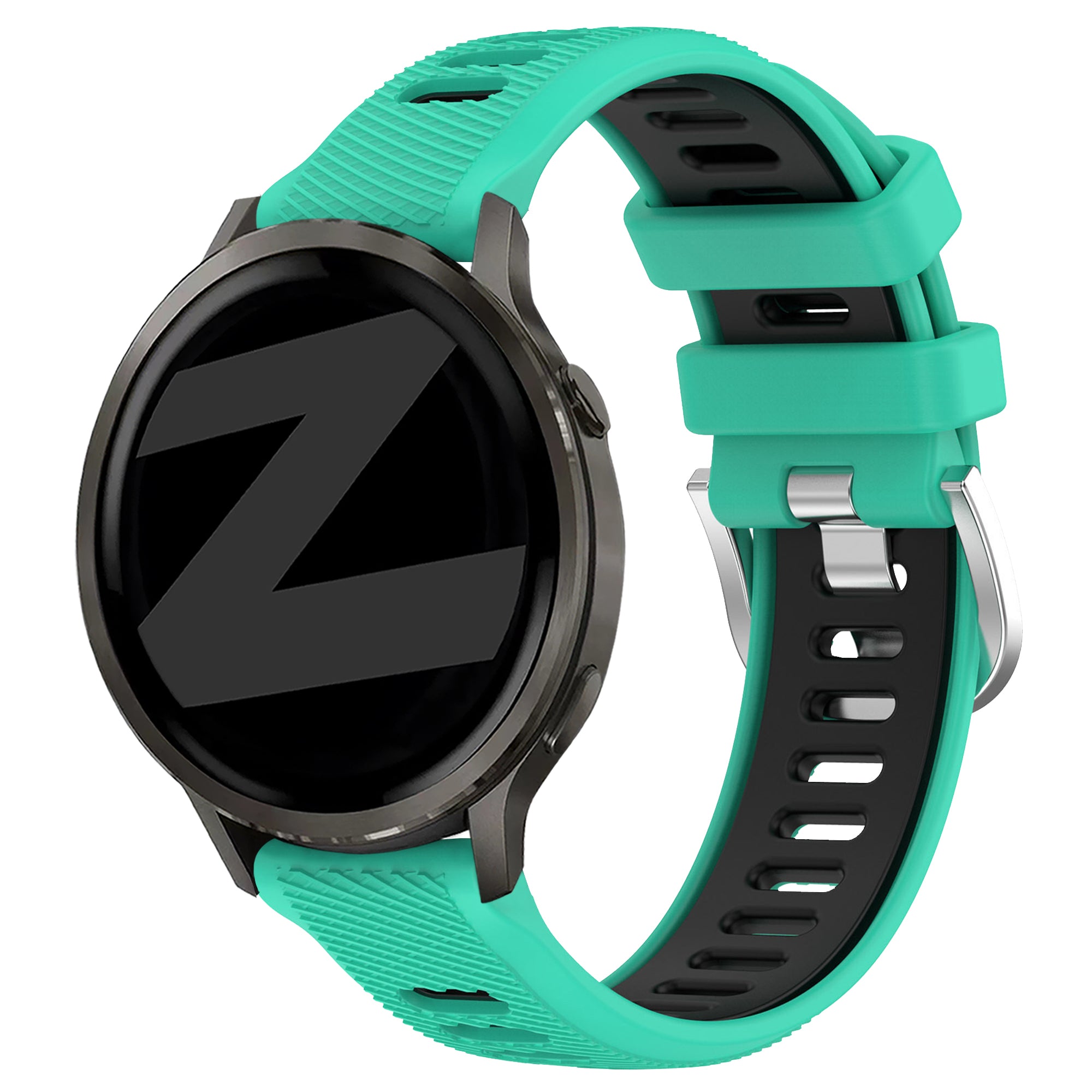Bandz Garmin Forerunner 265s Sport Strap with Buckle (Aqua/Black)