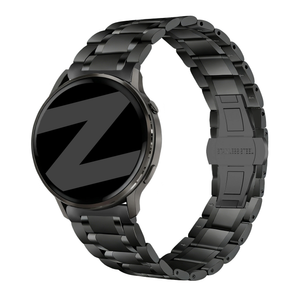 Bandz Garmin Forerunner 255s Steel Link Strap 'Deluxe' (Black)