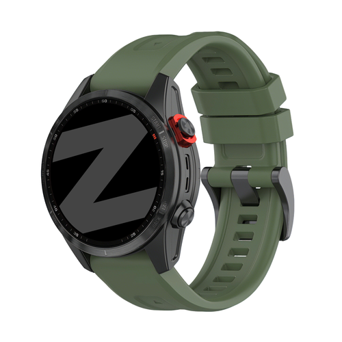 Bandz Garmin Quatix 8 Pro - 47mm Silicone Strap 'Classic' (Army Green)