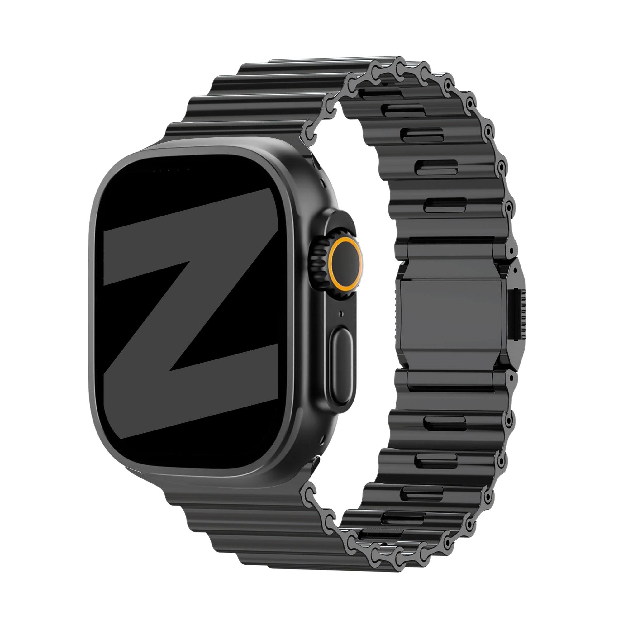 Bandz Apple Watch Ultra Premium Steel Strap 'Ocean' (Black)