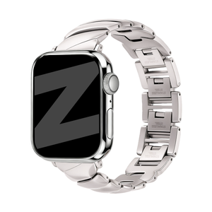 Bandz Apple Watch Premium Metal Strap 'Twisted' (Starlight)