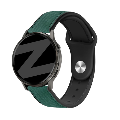 Bandz Garmin Approach S42 Leather Strap 'Hybrid' (Green)