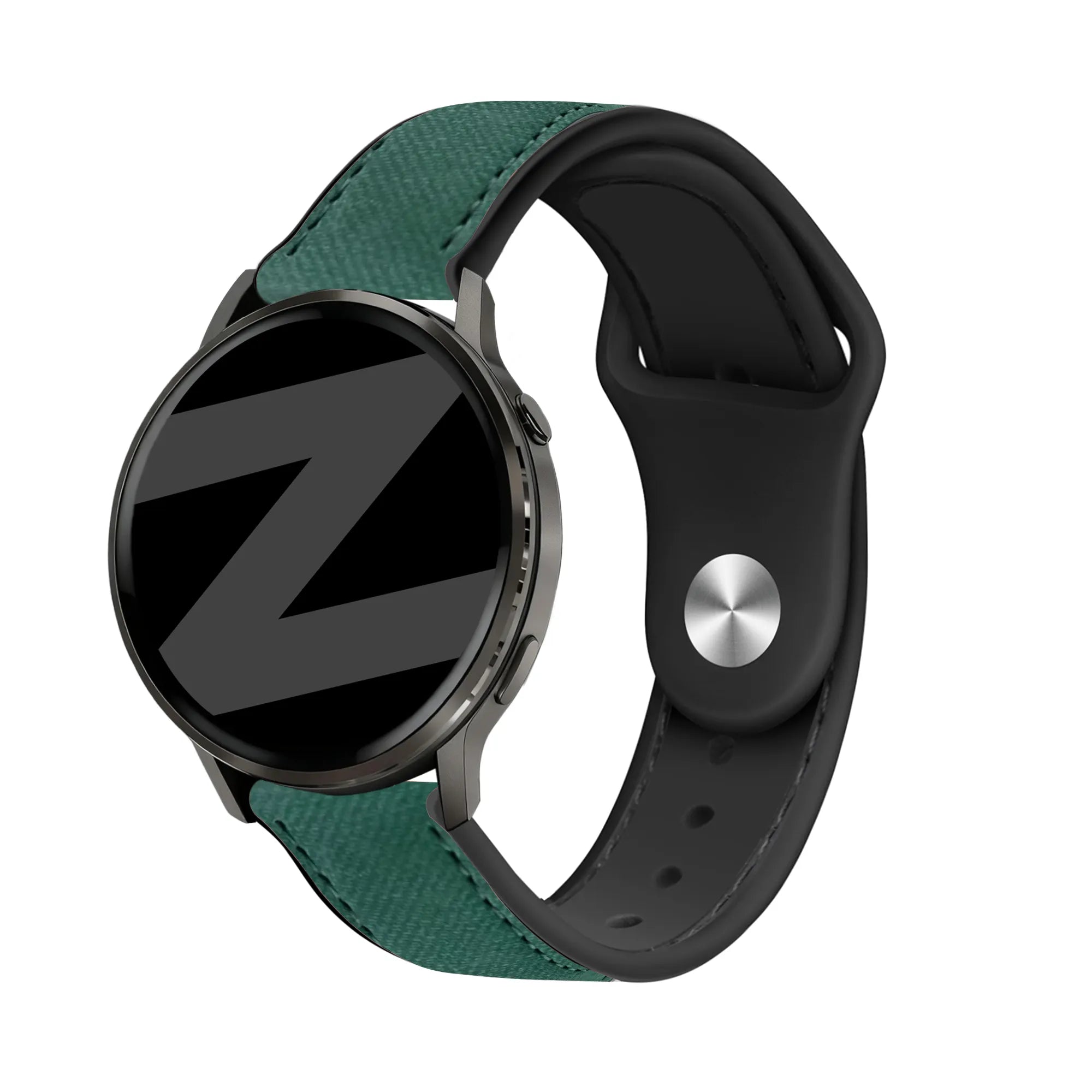 Bandz Garmin Forerunner 70 Leather Strap 'Hybrid' (Green)