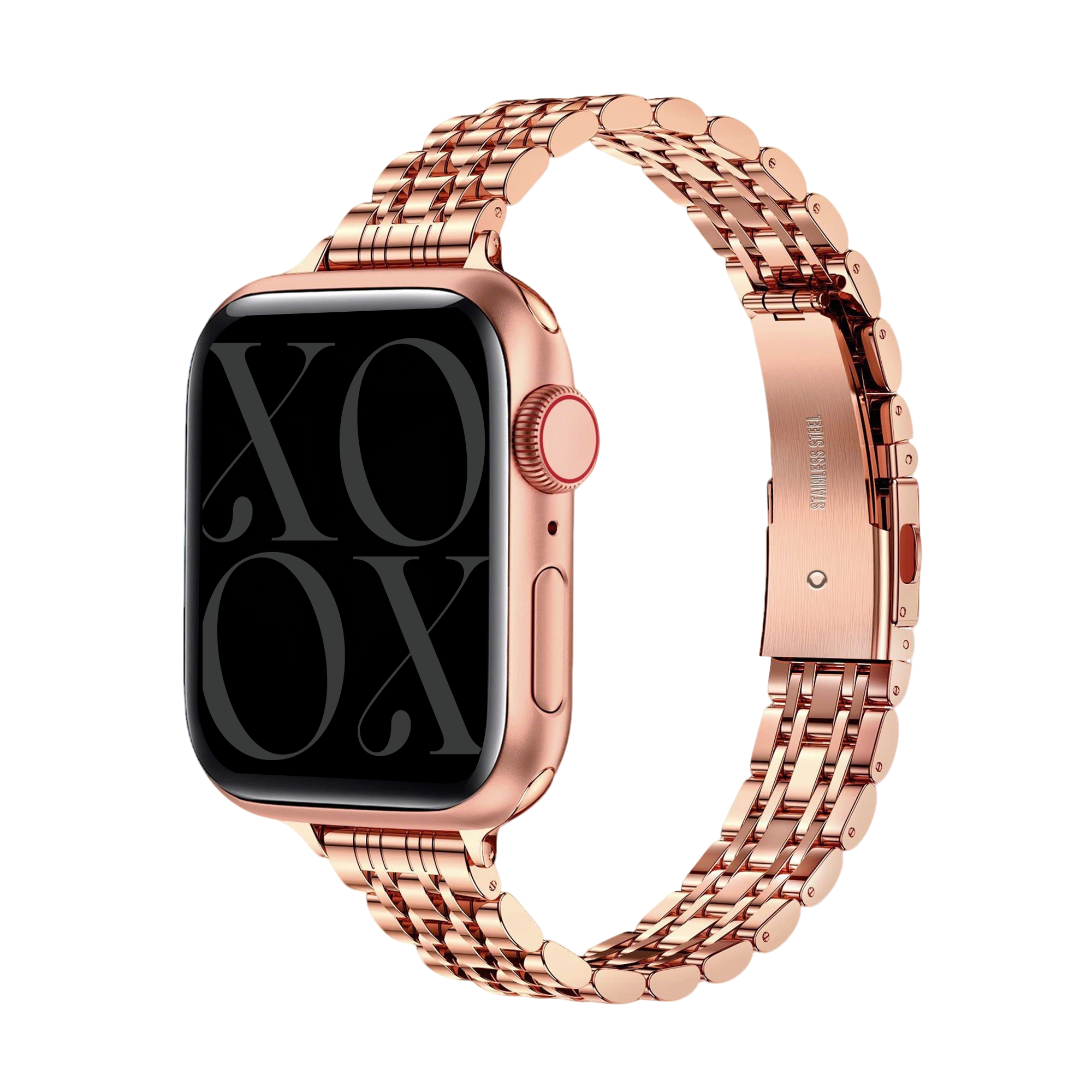 xoxo Wildhearts Apple Watch Steel Strap 'Slim' (Rose Gold)
