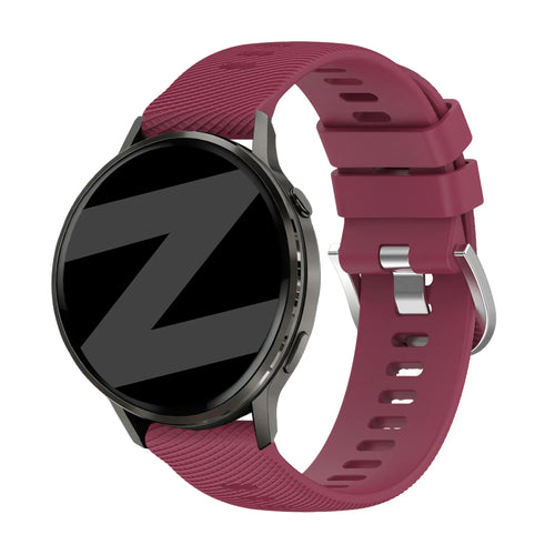 Bandz Garmin Forerunner 255s Silicone Strap 'Deluxe' (Wine Red)