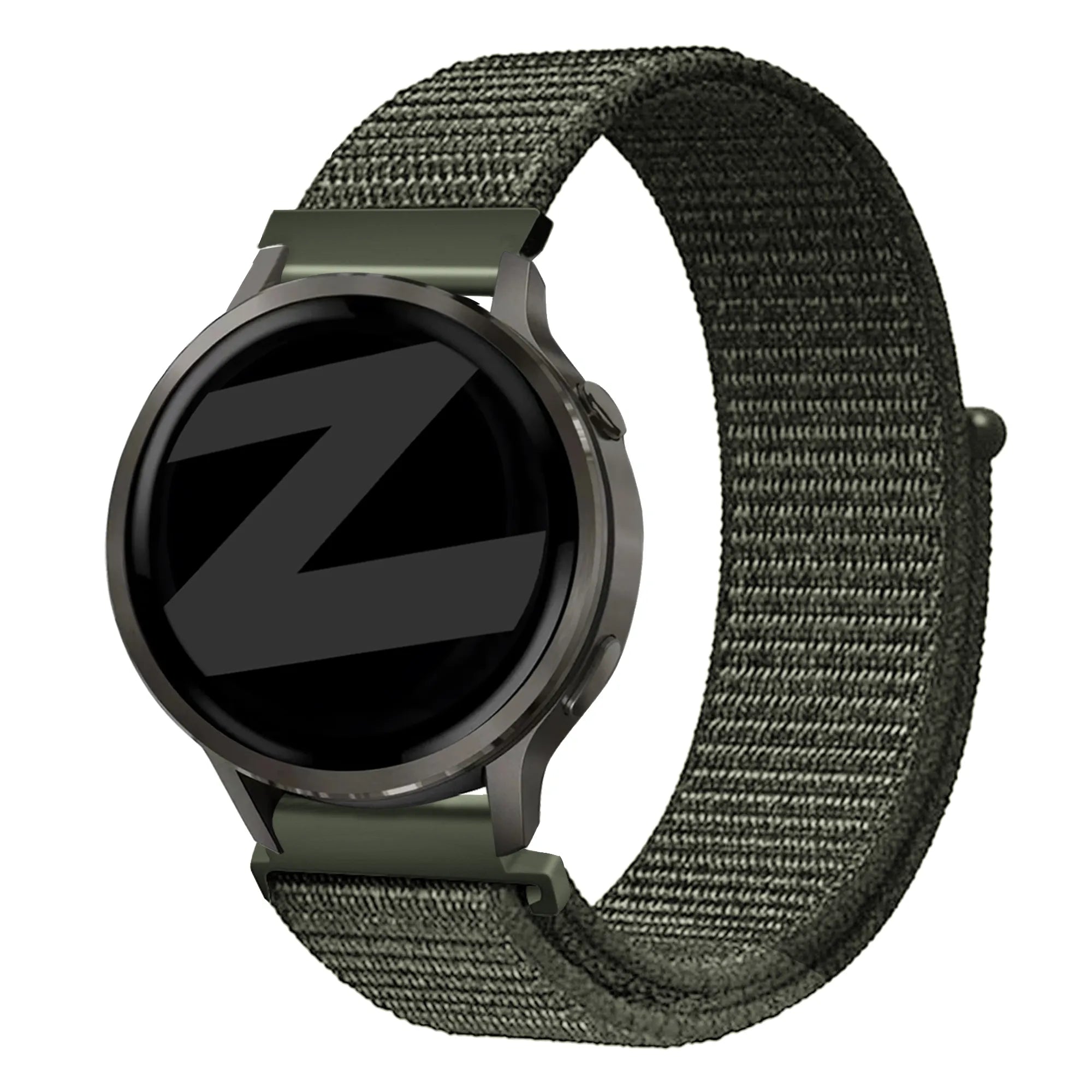 Bandz Garmin Forerunner 255s Nylon Loop Strap (Dark Green)