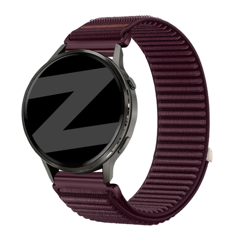 Bandz Garmin Bounce 2 Nylon Strap 'Wave' (Dark Purple)