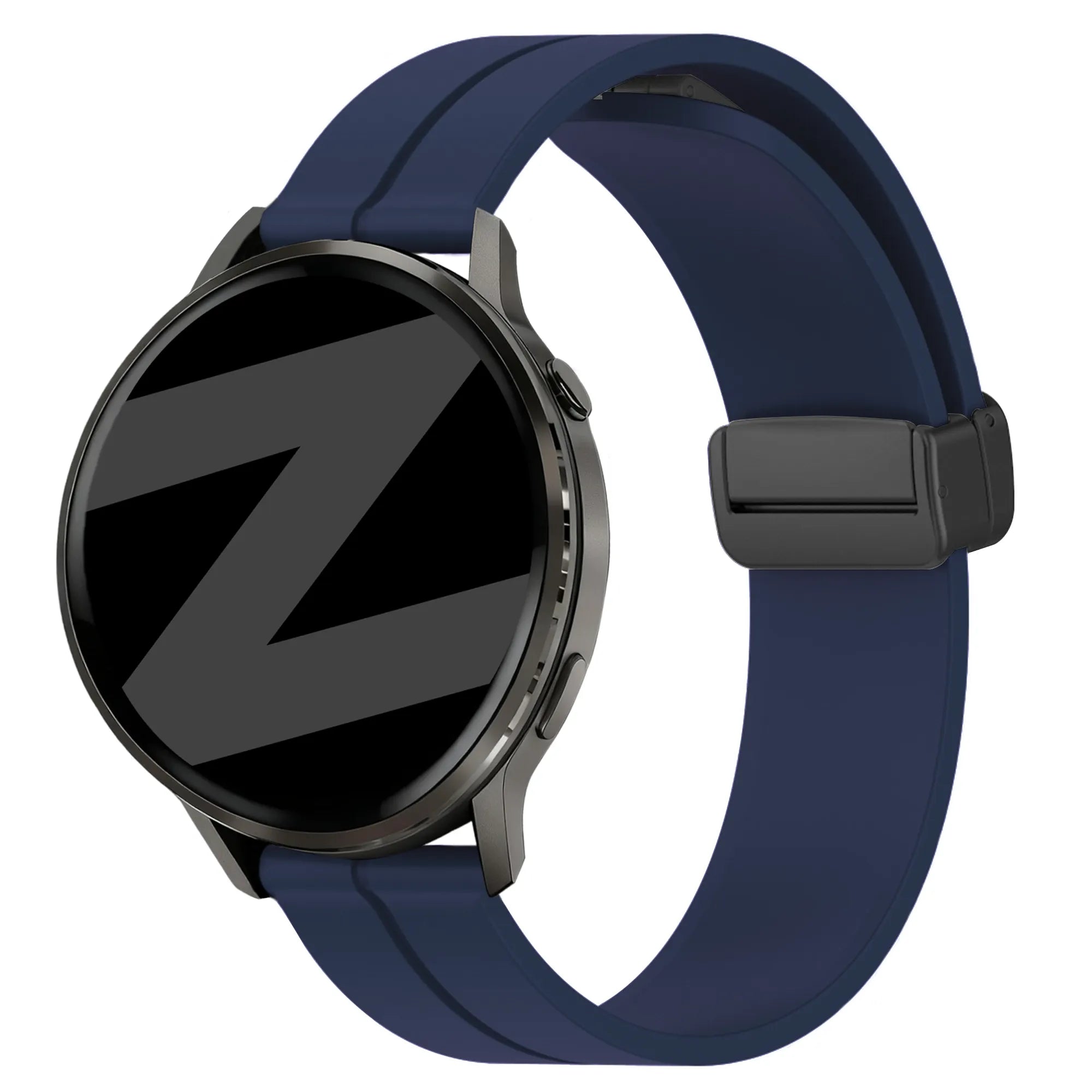 Bandz Garmin Vivomove Style Silicone Strap with D-Buckle (Dark Blue)