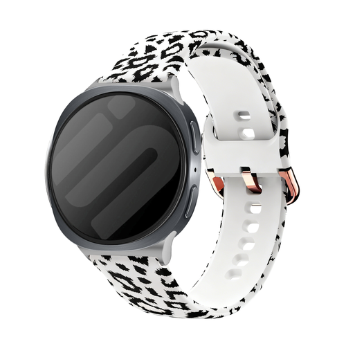 Samsung Galaxy Watch 8 Classic White Leopard Strap