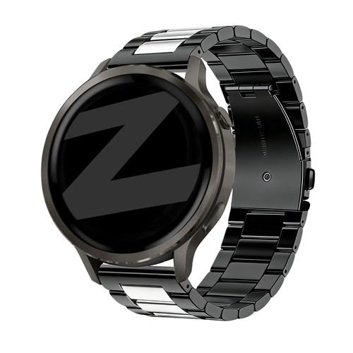 Bandz Garmin Vivomove Style Steel Strap 'Classic' (Black/Silver)