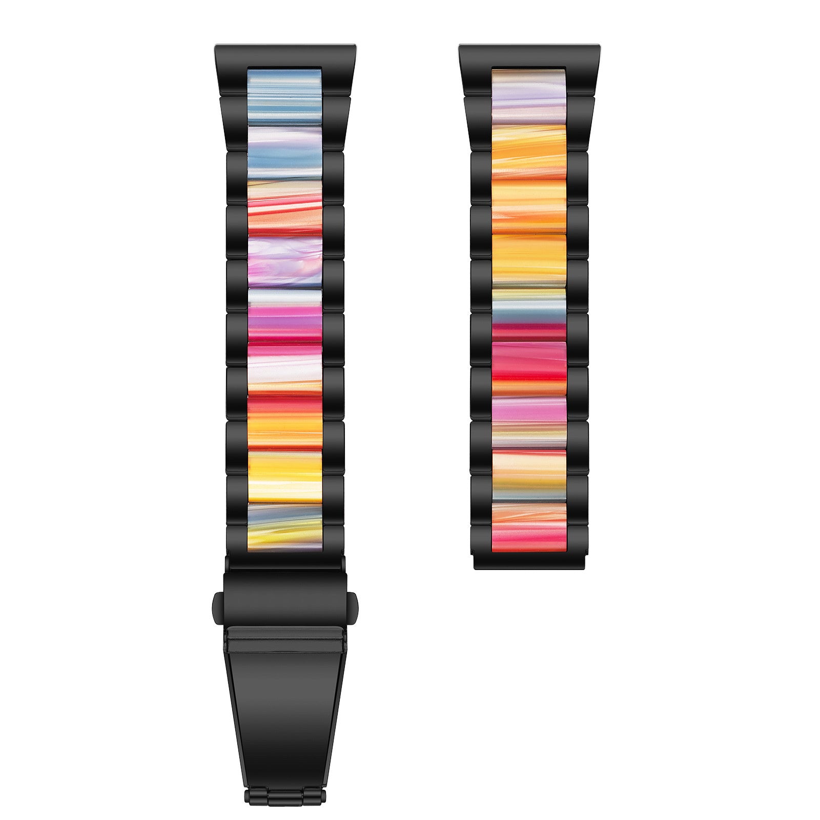 Coros Pace 2 Steel Resin Strap (Black/Colourful)