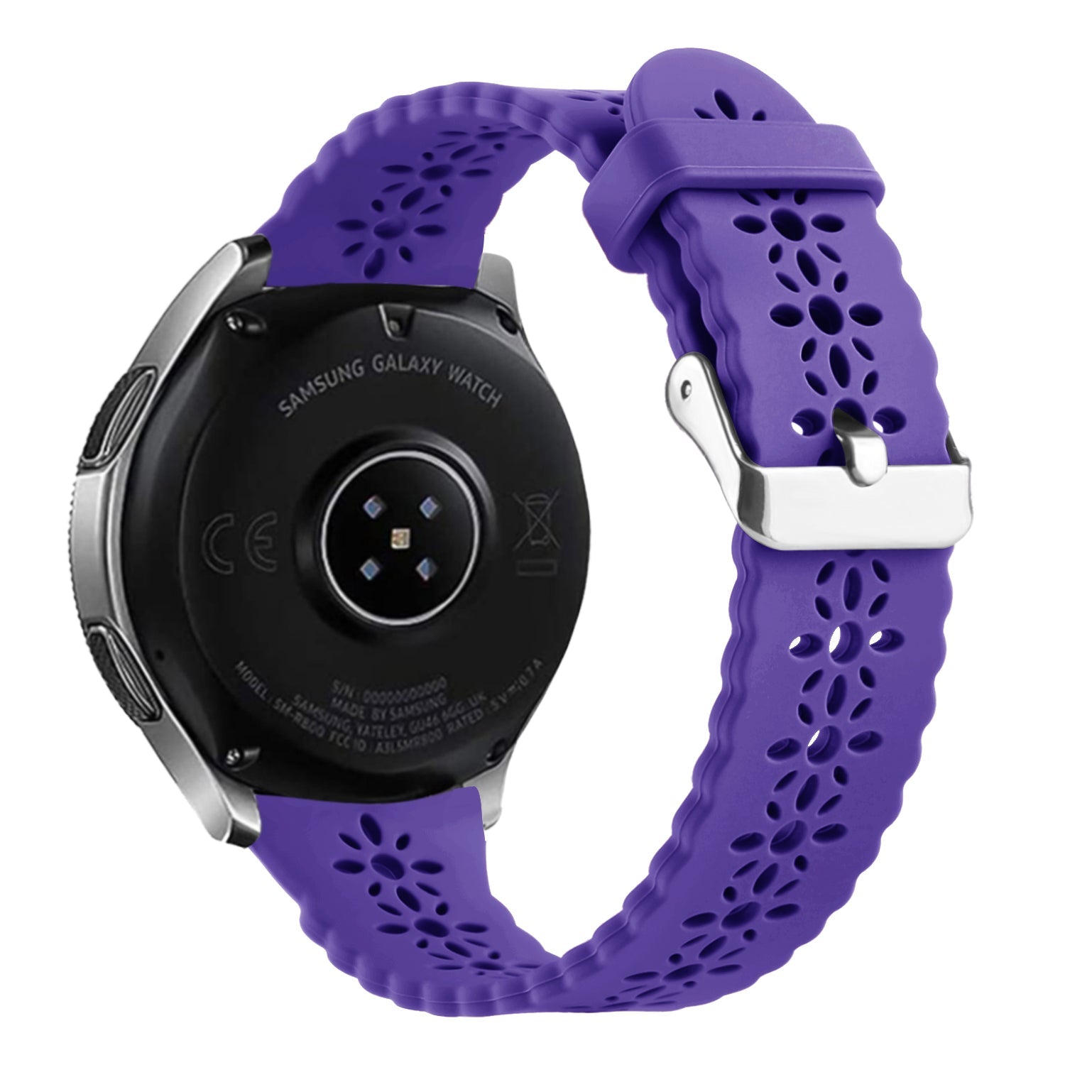 Coros Apex 42mm Patterned Silicone Strap (Dark Purple)