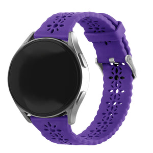 Amazfit Bip U (Pro) Patterned Silicone Strap (Dark Purple)