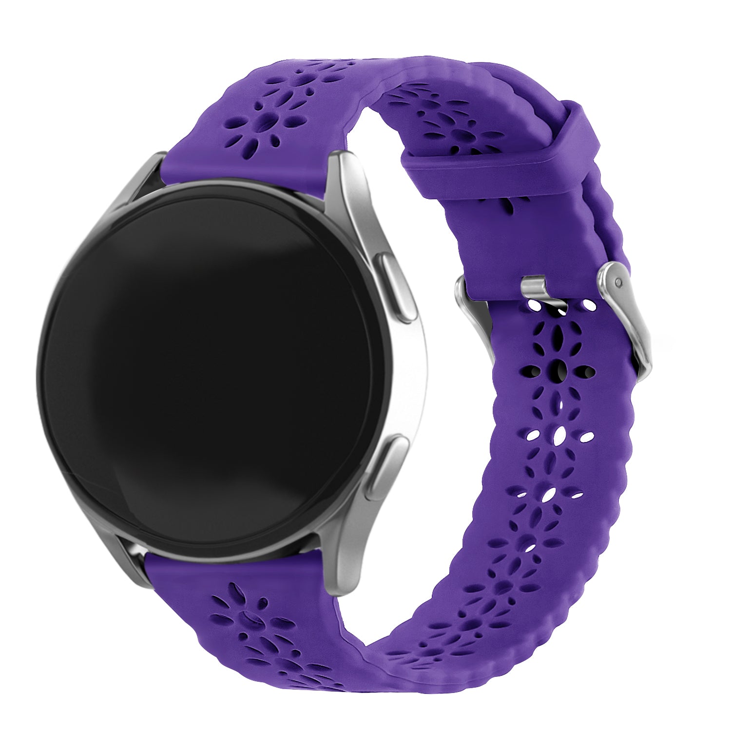 Amazfit Bip U (Pro) Patterned Silicone Strap (Dark Purple)