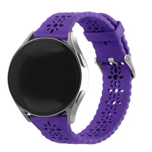 Amazfit Bip 3 (Pro) Patterned Silicone Strap (Dark Purple)