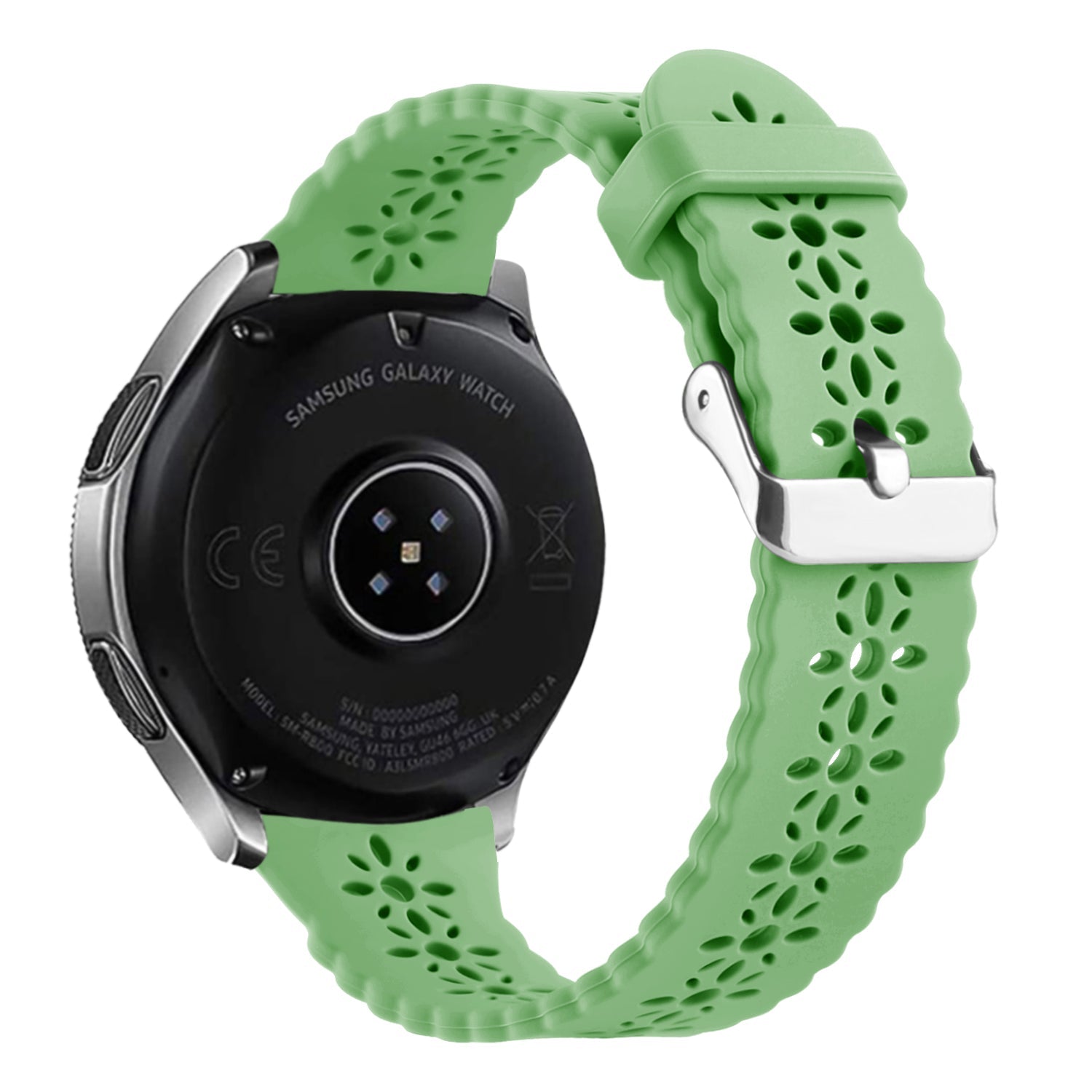 Coros Pace 2 Patterned Silicone Strap (Green)