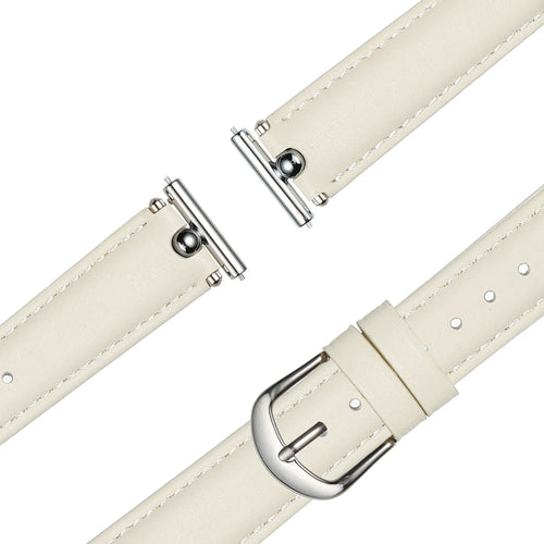 Bandz Amazfit Bip U Leather Strap 'Bullet' (White)