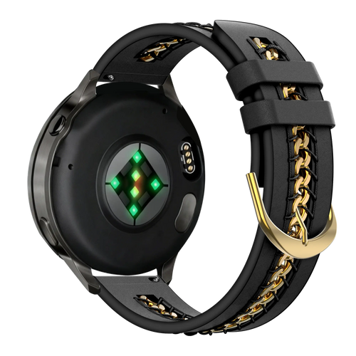 Bandz Samsung Galaxy Watch 6 - 44mm Leather Strap 'Chains' (Black)
