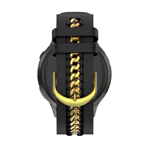 Bandz Garmin Forerunner 170 Leather Strap 'Chains' (Black)
