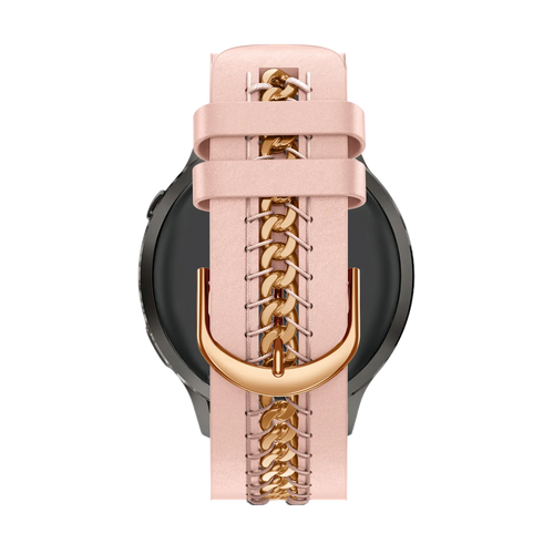 Bandz Garmin Forerunner 170 Leather Strap 'Chains' (Pink)
