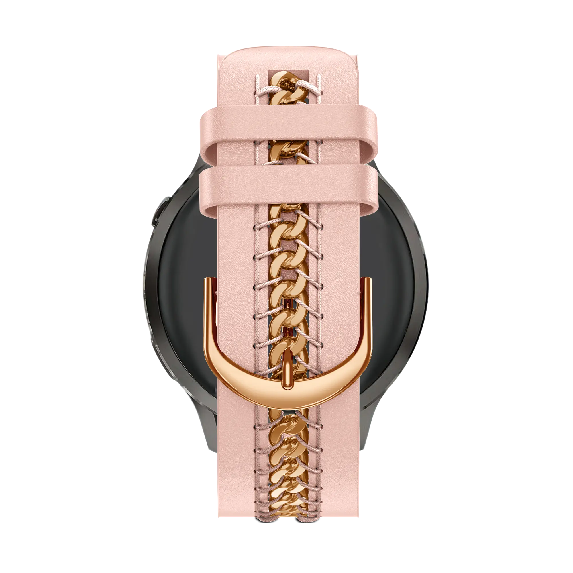 Bandz Garmin Forerunner 170 Leather Strap 'Chains' (Pink)