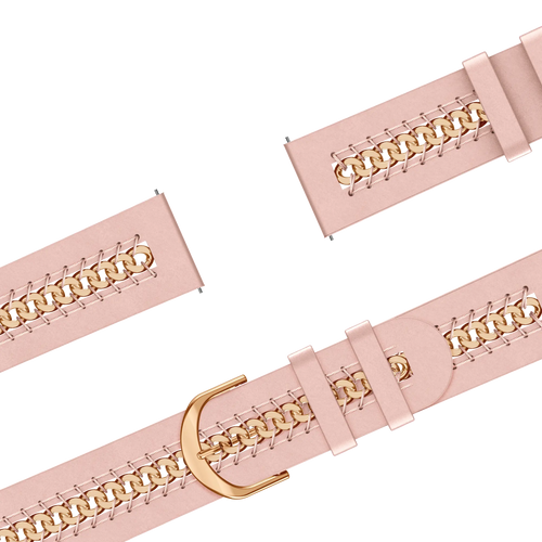 Bandz Polar Ignite Leather Strap 'Chains' (Pink)