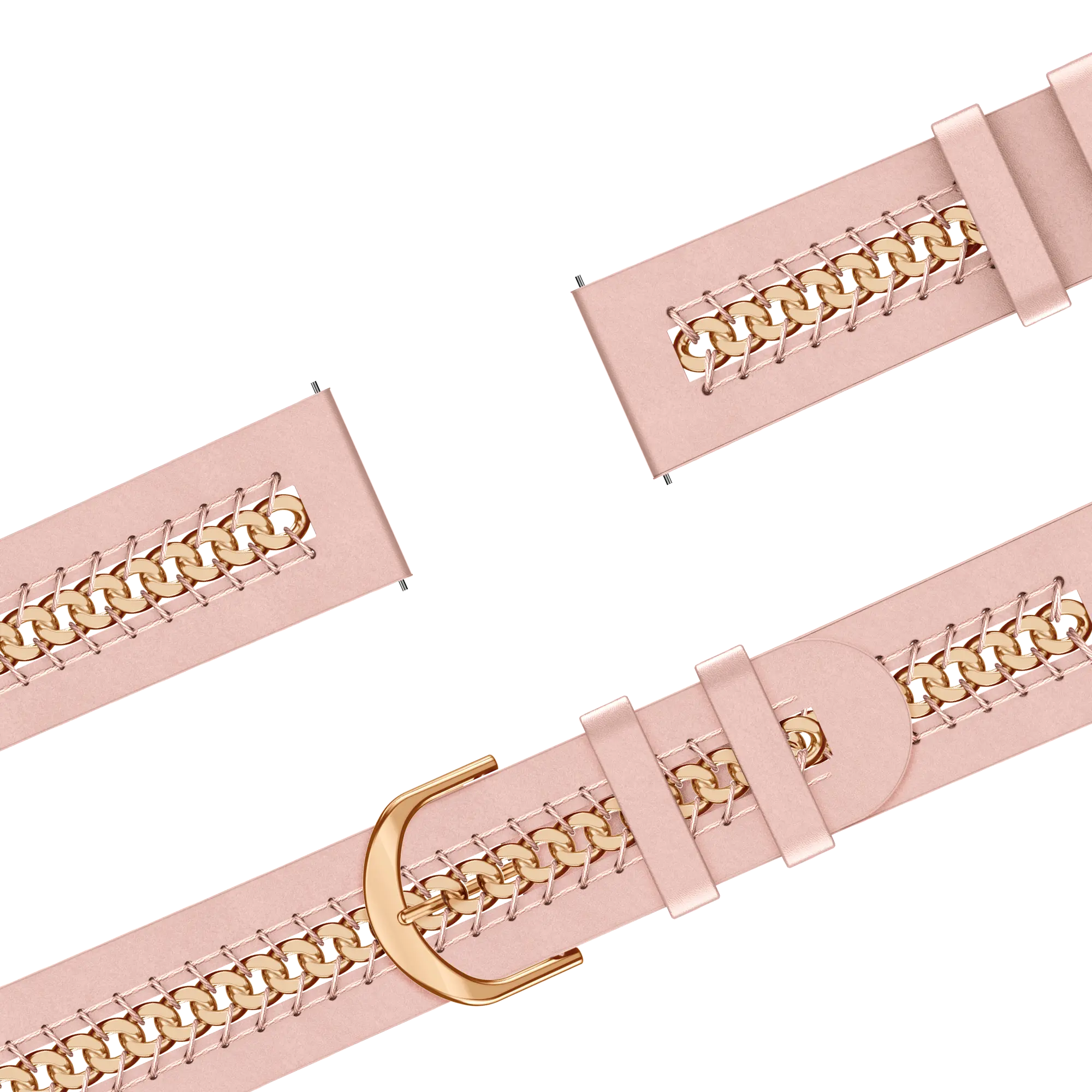 Bandz Polar Ignite Leather Strap 'Chains' (Pink)