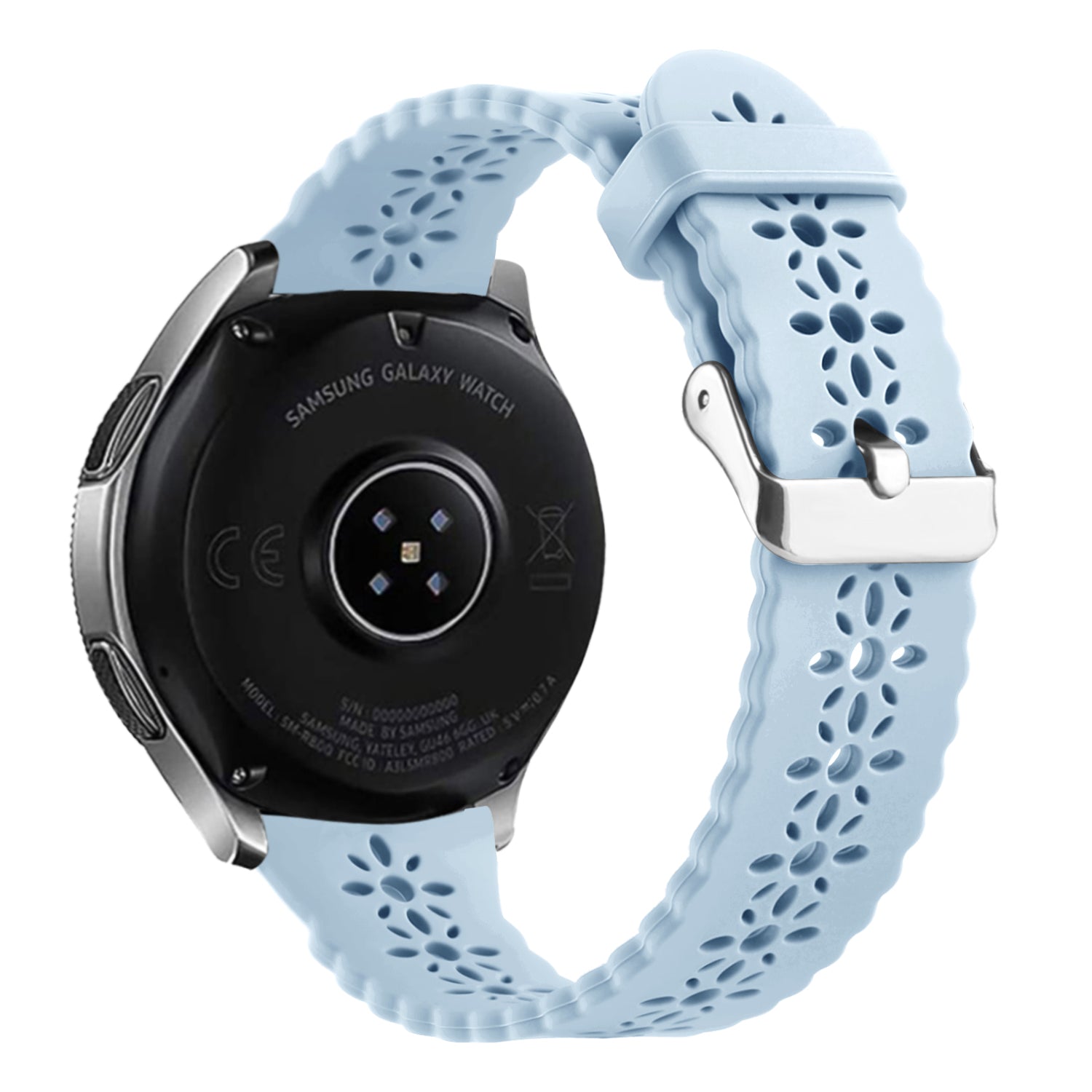 Amazfit Bip U (Pro) Patterned Silicone Strap (Mist Blue)
