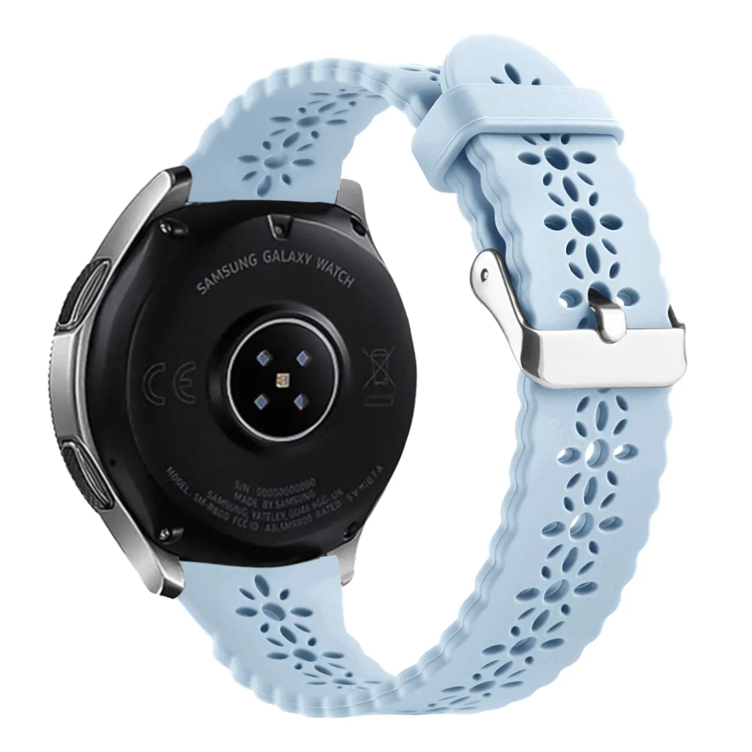 Amazfit Bip U (Pro) Patterned Silicone Strap (Mist Blue)