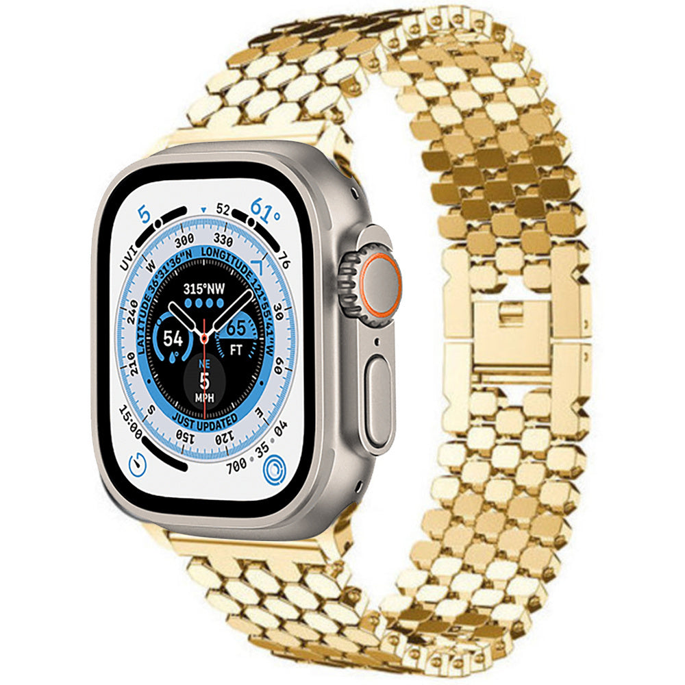 22-strap-it-apple-watch-ultra-stalen-vis-band-goud