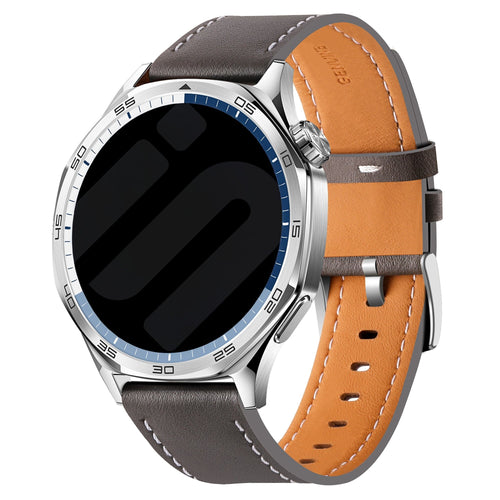 Amazfit Balance 2 'One Push' Leather Strap (Grey)