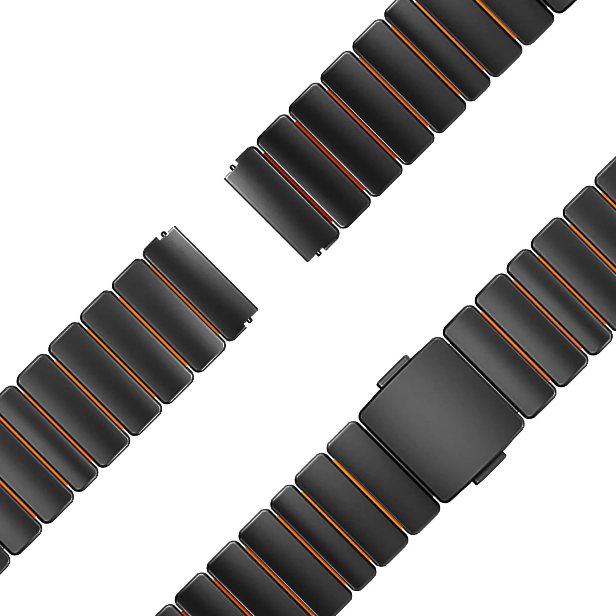 Bandz Huawei Watch Ultimate 2 Titanium Strap 'Hybrid' (Black/Orange)