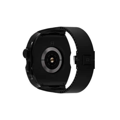 Reqior Apple Watch Ultra Case with Rubber Strap (Black)