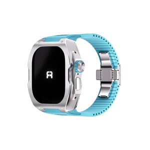 Reqior Apple Watch Ultra Case with Rubber Strap (Blue)