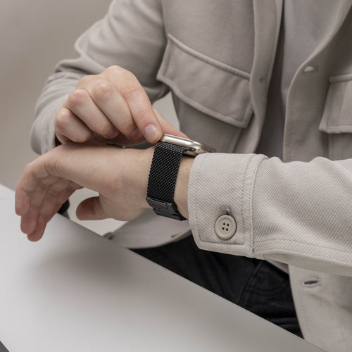 Apple Watch Ultra Titanium Milanese Strap (Black)