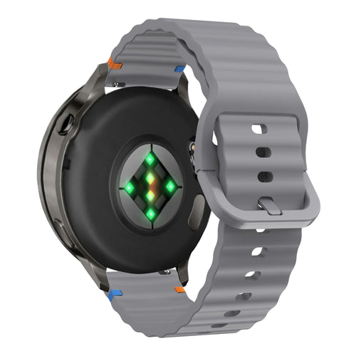 Bandz Garmin Forerunner 245 Silicone Strap 'Wave' (Dark Grey)