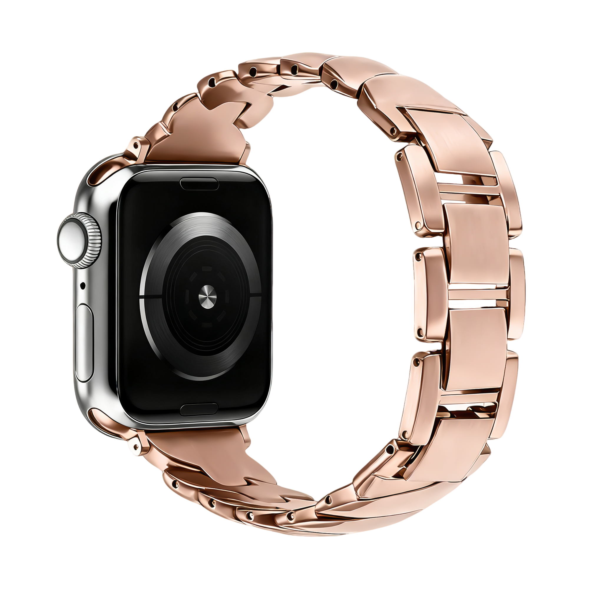 Bandz Apple Watch Premium Metal Strap 'Twisted' (Rose Gold)