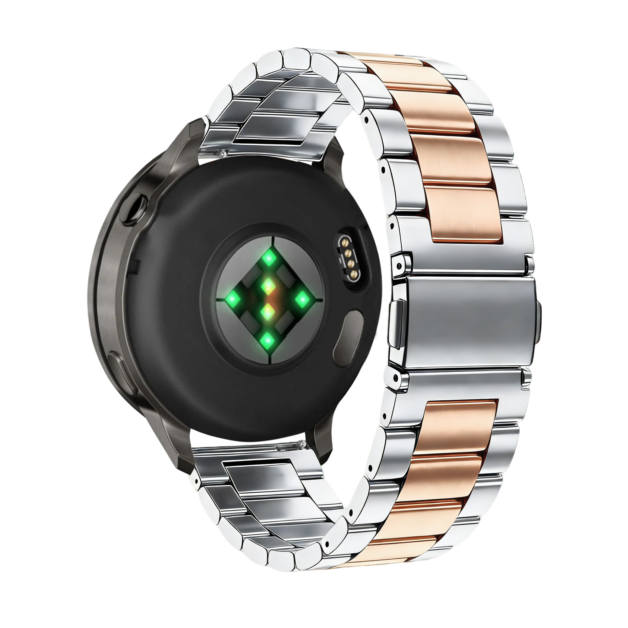 Bandz Garmin Approach S44 Steel Strap 'Classic' (Silver/Rose Gold)