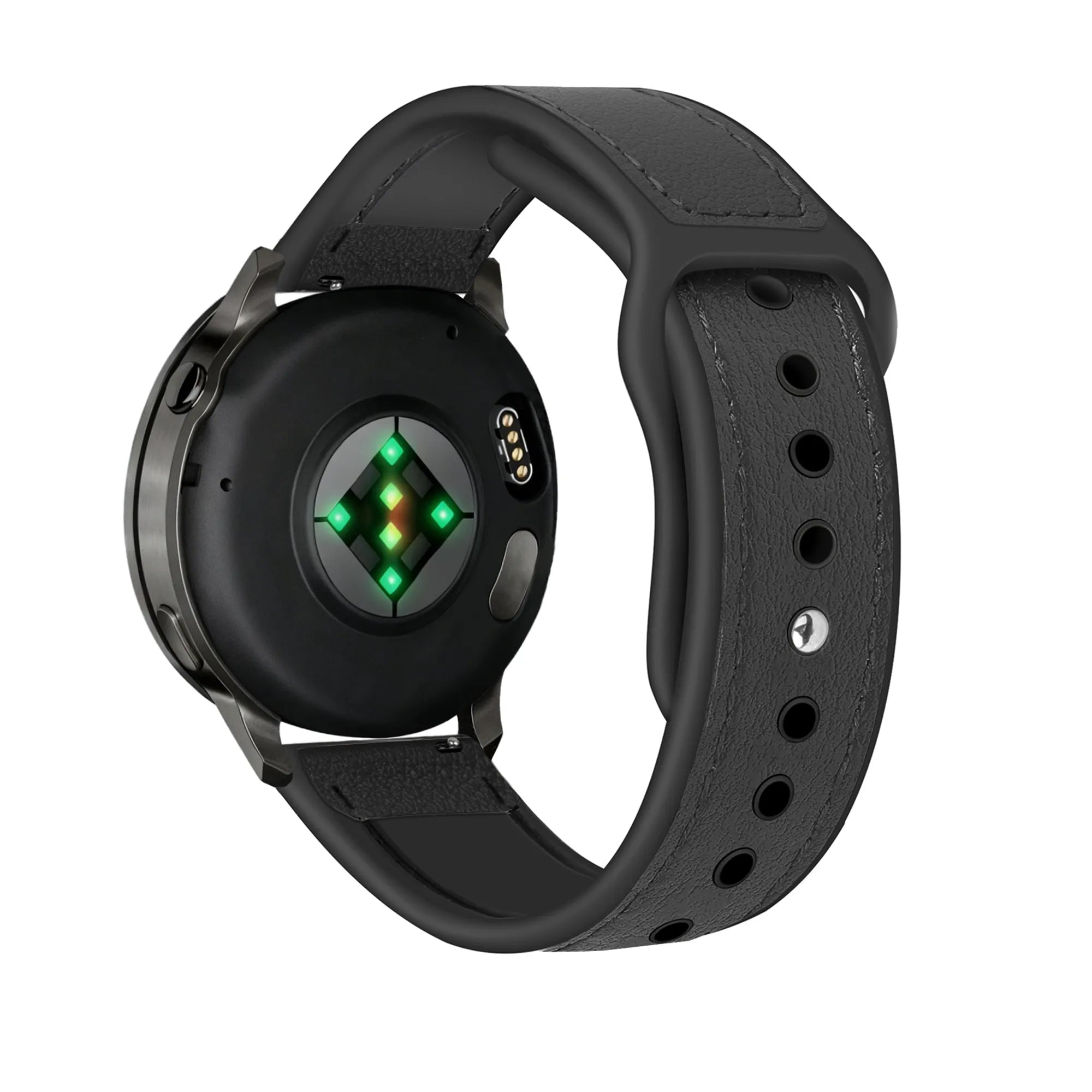 Bandz Garmin Forerunner 70 Leather Strap 'Hybrid' (Black)