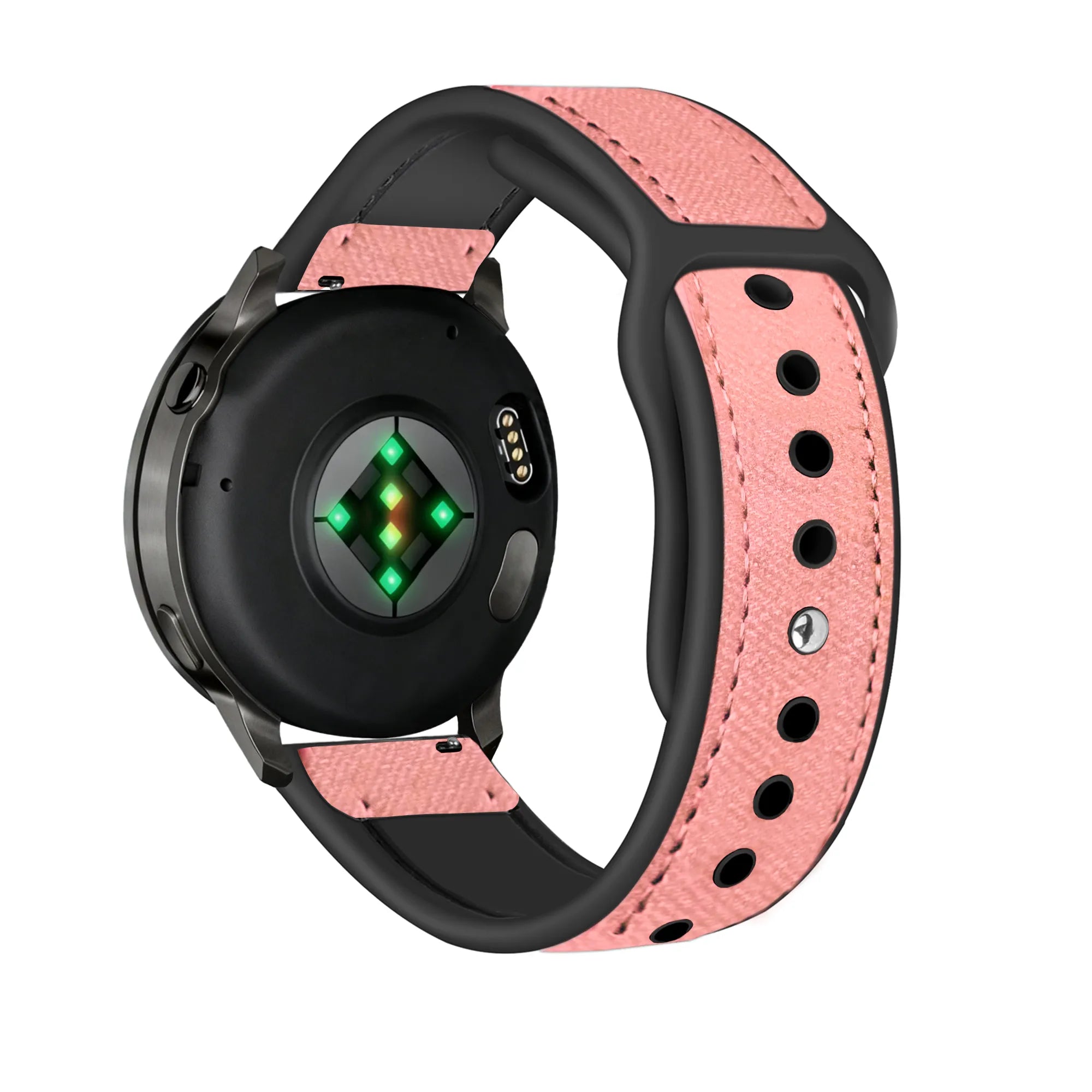 Bandz Garmin Vivoactive 5 Leather Strap 'Hybrid' (Pink)