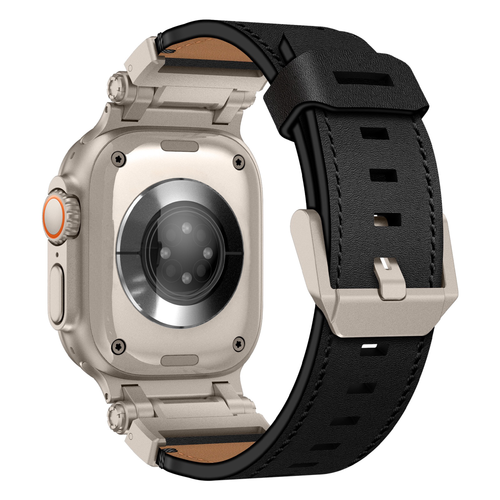 Bandz Apple Watch Leather Strap 'Explorer' (Black)