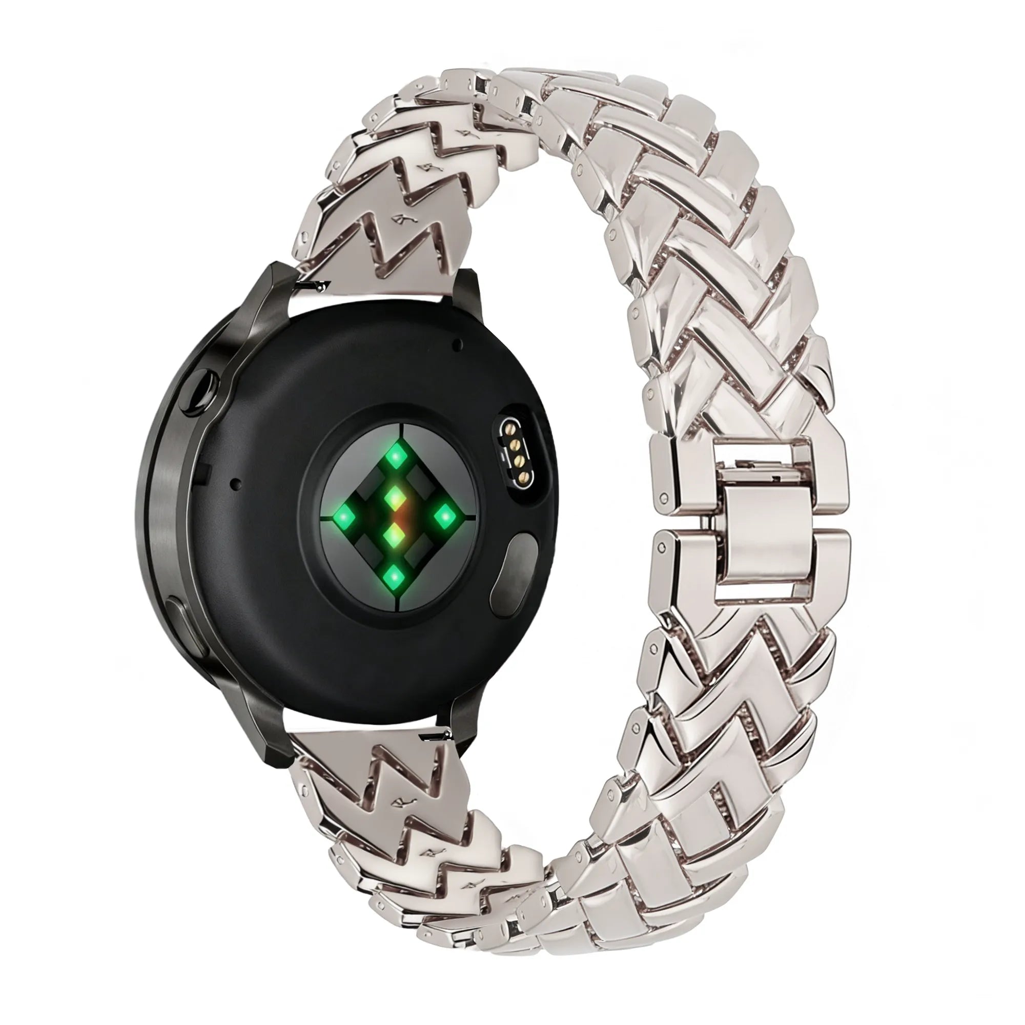 Bandz Garmin Forerunner 255s Metal Strap 'V-Type' (Starlight)
