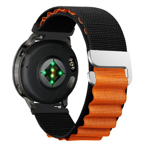 Bandz Garmin Venu 3 Alpine Nylon Strap (Black/Orange)