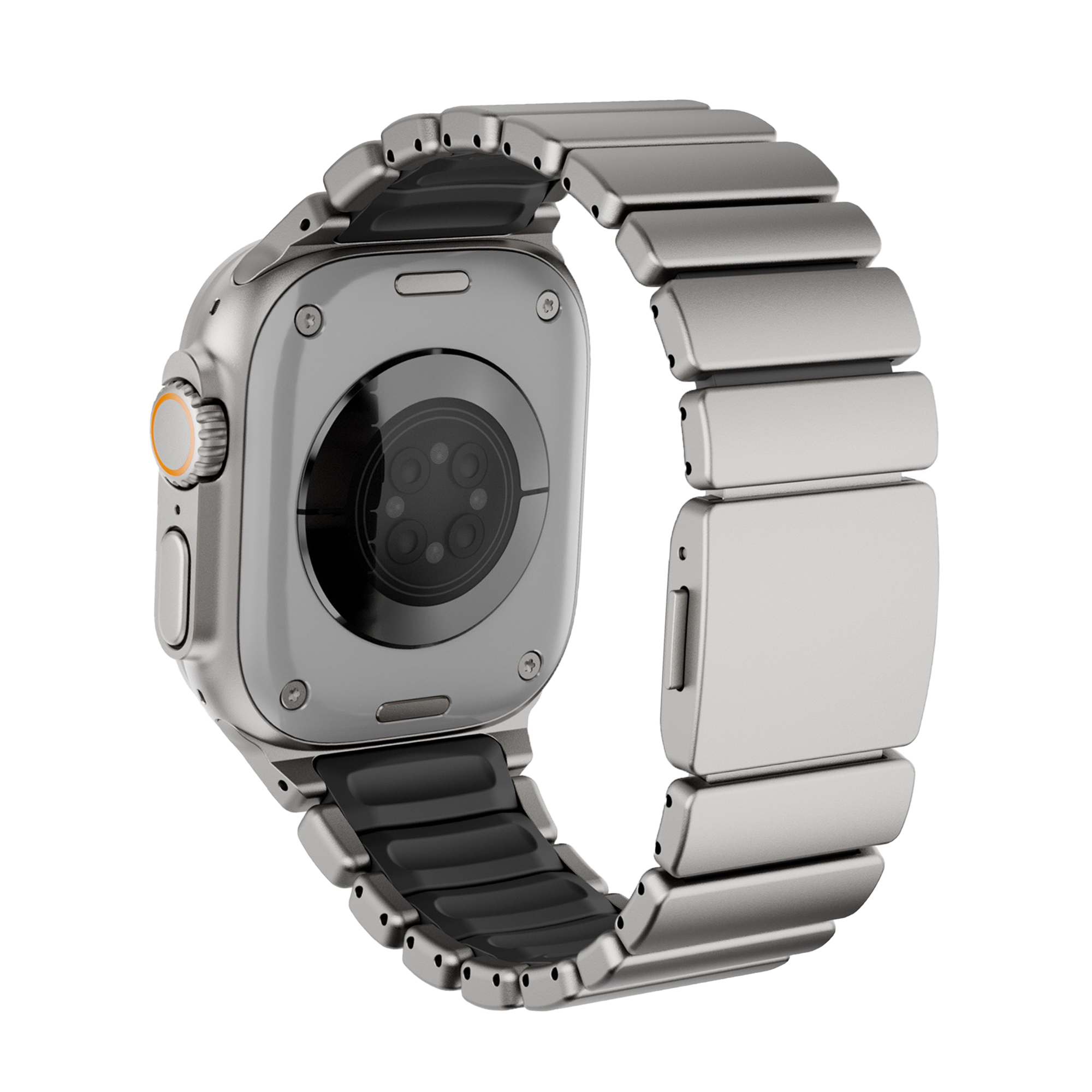 Bandz Apple Watch Titanium Strap 'Hybrid' (Silver)