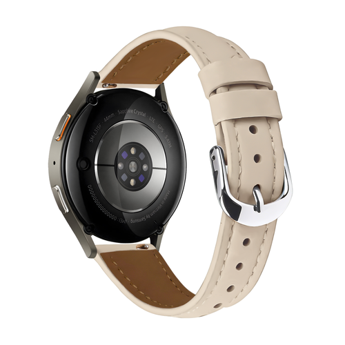 Amazfit Bip U (Pro) Slimfit Leather Strap (Milk Tea)