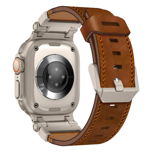 Bandz Apple Watch Leather Strap 'Explorer' (Brown)