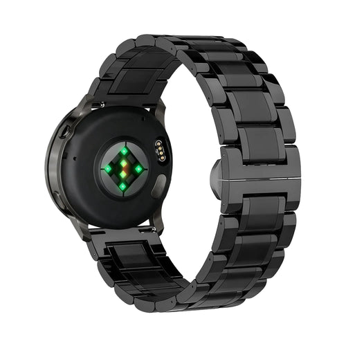 Bandz Garmin Forerunner 70 Steel Link Strap 'Deluxe' (Black)