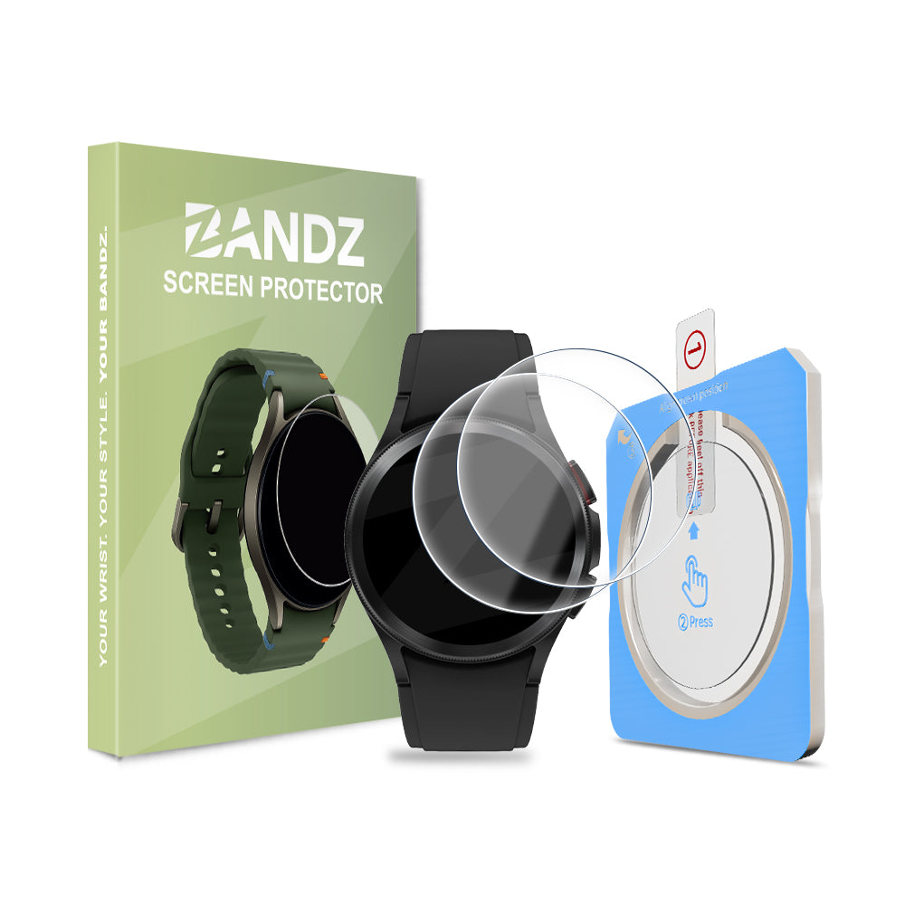 Bandz Samsung Galaxy Watch 4 Classic - 42mm Glass Screenprotector with One-Click Tool