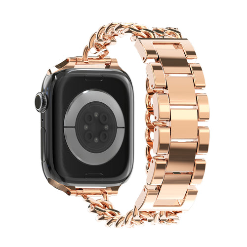 Bandz Apple Watch Steel Strap 'Double Tour' (Rose Gold)