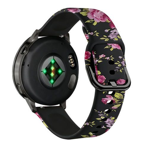Bandz Garmin Vivoactive 3 Silicone Strap 'Pink Flower'